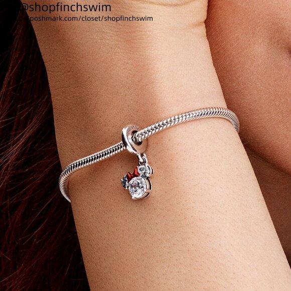 Pandora Disney Minnie Mouse Silhouette Dangle Charm - Picture 6 of 6